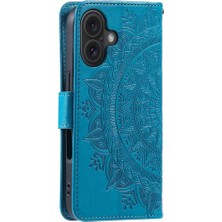 MY Boutique1 IPhone 16 Için Flip Case Artı Totem Kabartma Kickstand Pu Deri Cüzdan (Yurt Dışından)