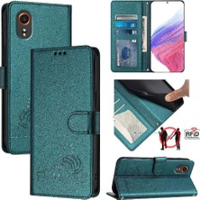 MY Boutique1 Samsung Galaxy Xcover7 Kedi Rfıd Kart Yuvası Tutucu Kickstand Cüzdan (Yurt Dışından)