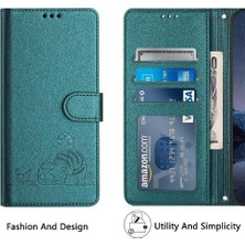 MY Boutique1 Samsung Galaxy Xcover7 Kedi Rfıd Kart Yuvası Tutucu Kickstand Cüzdan (Yurt Dışından)