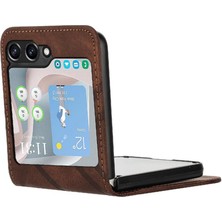 MY Boutique1 Galaxy Z Flip 6 Için Flip Case Kart Yuvası Standı ile Flip Cüzdan Pu (Yurt Dışından)