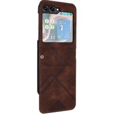 MY Boutique1 Galaxy Z Flip 6 Için Flip Case Kart Yuvası Standı ile Flip Cüzdan Pu (Yurt Dışından)