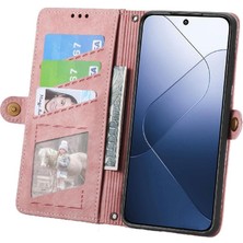 Mays Boutique Xiaomi 14T Pro Için Flip Case Cüzdan Kapak Çevirin Deri Kılıf Basit (Yurt Dışından)