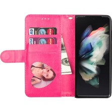 Mays Boutique Samsung Galaxy Z Zipper 3 5g Pu Deri Manyetik Için Fermuarlı Cebi Durumda (Yurt Dışından)