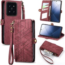 Mays Boutique Xiaomi 14T Pro Için Flip Case Cüzdan Kapak Çevirin Deri Kılıf Basit (Yurt Dışından)