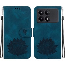 Mays Boutique Xiaomi Poco X6 Pro 5g Için Flip Case Kickstand Kabartma Lotus Çiçek (Yurt Dışından)