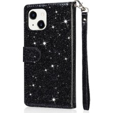 Mays Boutique IPhone 13 Mini Manyetik Kapatma Glitter Cüzdan Pu Için Fermuarlı Cebi Durumda (Yurt Dışından)