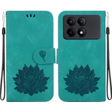 Mays Boutique Xiaomi Poco X6 Pro 5g Için Flip Case Kickstand Kabartma Lotus Çiçek (Yurt Dışından)