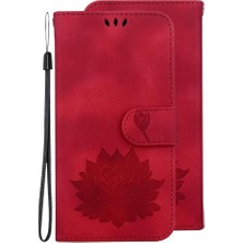 Mays Boutique Xiaomi Redmi Için Flip Case Xiaomi 4g/5g Kabartma Lotus Çiçek Cüzdan Kickstand (Yurt Dışından)