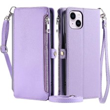 Mays Boutique IPhone 14 Için Crossbody Durumda Rfıd Engelleme Uzun Kordon Fermuar Faturaları Yuvası (Yurt Dışından)