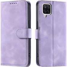 Mays Boutique Samsung Galaxy A12 Için Flip Case Kickstand Bilek Kayışı Manyetik Cüzdan Pu (Yurt Dışından)