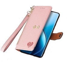 Mays Boutique Realme 13 Pro Cüzdan Için Flip Case Darbeye Aşk Deri Kılıf Fermuar (Yurt Dışından)