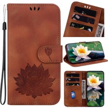 Mays Boutique Xiaomi 12/12X Kickstand Manyetik Kickstand Kabartma Lotus Için Flip Case (Yurt Dışından)