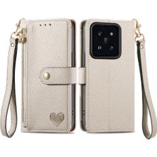 Mays Boutique Xiaomi 14T Pro Fermuar Deri Kılıf Için Flip Case Aşk Cüzdan Darbeye (Yurt Dışından)