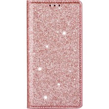 Mays Boutique IPhone 16 Için Glitter Flip Case Artı Pu Deri Kart Tutucu Manyetik Kapak (Yurt Dışından)