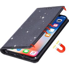 Mays Boutique Glitter Flip Case IPhone 15 Pro Max Flip Case Cüzdan Kart Tutucu Pu (Yurt Dışından)