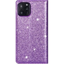 Mays Boutique IPhone 12 Kart Tutucu Manyetik Kapatma Pu Deri Için Glitter Flip Case (Yurt Dışından)