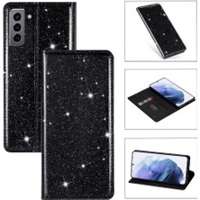 Mays Boutique Samsung Galaxy S21 Için Glitter Flip Case 5g Flip Case Cüzdan Pu Deri (Yurt Dışından)