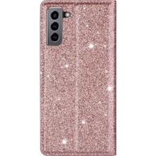 Mays Boutique Samsung Galaxy S21 Artı 5g Pu Deri Manyetik Kart Için Glitter Flip Case (Yurt Dışından)