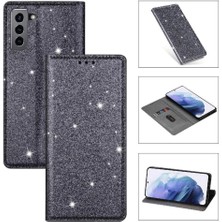 Mays Boutique Samsung Galaxy S21 Artı 5g Pu Deri Manyetik Kart Için Glitter Flip Case (Yurt Dışından)