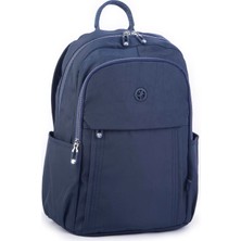 Nas Bag Unisex Büyük Boy Su Geçirmez Çok Gözlü Extra Hafif Sportif Sırt Çantası Lacivert