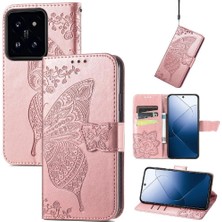 Mays Boutique Xiaomi 14T Pro Iş Için Çok Renkli Kanat Kelebek Cüzdan (Yurt Dışından)