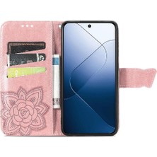 Mays Boutique Xiaomi 14T Pro Iş Için Çok Renkli Kanat Kelebek Cüzdan (Yurt Dışından)