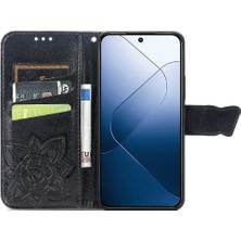 Mays Boutique Xiaomi 14T Pro Iş Için Çok Renkli Kanat Kelebek Cüzdan (Yurt Dışından)