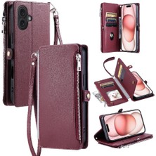 Mays Boutique IPhone 16 Için Crossbody Durumda Artı Uzun Kordon Fermuar Faturaları Yuvası Rfıd 9 (Yurt Dışından)