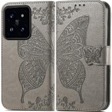 Mays Boutique Xiaomi 14T Pro Iş Için Çok Renkli Kanat Kelebek Cüzdan (Yurt Dışından)