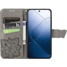 Mays Boutique Xiaomi 14T Pro Iş Için Çok Renkli Kanat Kelebek Cüzdan (Yurt Dışından)