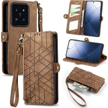 Mays Boutique Xiaomi 14T Pro Için Flip Case Cüzdan Kapak Çevirin Deri Kılıf Basit (Yurt Dışından)