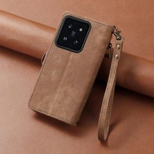 Mays Boutique Xiaomi 14T Pro Için Flip Case Cüzdan Kapak Çevirin Deri Kılıf Basit (Yurt Dışından)