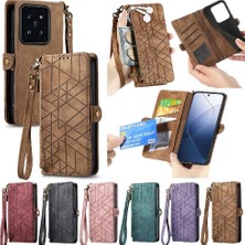 Mays Boutique Xiaomi 14T Pro Için Flip Case Cüzdan Kapak Çevirin Deri Kılıf Basit (Yurt Dışından)