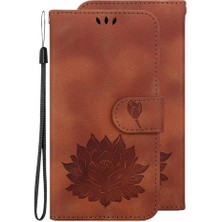 Mays Boutique Xiaomi Redmi Için Flip Case Xiaomi 4g/5g Kabartma Lotus Çiçek Cüzdan Kickstand (Yurt Dışından)