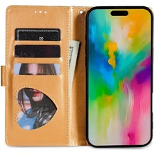 Mays Boutique IPhone 16 Pro Pu Deri Manyetik Kapatma Glitter Için Fermuarlı Cebi Durumda (Yurt Dışından)