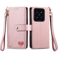 Mays Boutique Xiaomi 14T Pro Fermuar Deri Kılıf Için Flip Case Aşk Cüzdan Darbeye (Yurt Dışından)