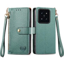 Mays Boutique Xiaomi 14T Pro Fermuar Deri Kılıf Için Flip Case Aşk Cüzdan Darbeye (Yurt Dışından)