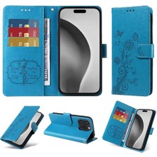 Mays Home1 IPhone 16 Için Flip Case Pro Max Çiçek Cardyuvaları Deri Flip (Yurt Dışından)