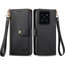 Mays Boutique Xiaomi 14T Pro Fermuar Deri Kılıf Için Flip Case Aşk Cüzdan Darbeye (Yurt Dışından)