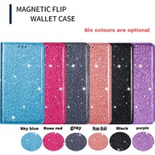 Mays Boutique Samsung Galaxy S21 Fe 5g Için Glitter Flip Case Pu Deri Flip Case Kartı (Yurt Dışından)