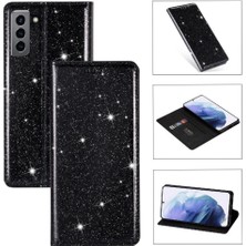 Mays Boutique Samsung Galaxy S21 Artı 5g Pu Deri Manyetik Kart Için Glitter Flip Case (Yurt Dışından)