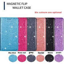 Mays Boutique Samsung Galaxy S21 Artı 5g Pu Deri Manyetik Kart Için Glitter Flip Case (Yurt Dışından)