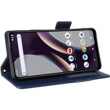 Mays Home1 Blu G54 Yan Toka Pu Deri Manyetik Cüzdan Kart Yuvaları Için Flip Case (Yurt Dışından)