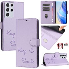 Mays Home1 Samsung Galaxy S21 Ultra 5g Kart Tutucu Cüzdan Pu Deri Flıp Case (Yurt Dışından)