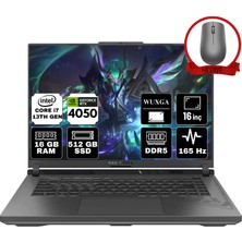 Asus Rog Strix G16 Intel Core I7 13650HX 16GB 512GB SSD RTX4050/6GB 165Hz W11H 16" Wuxga Taşınabilir Bilgisayar G614JU-N3110-A37 & Anzar Mouse