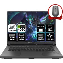 Asus Rog Strix G16 Intel Core I7 13650HX 8gb 4tb SSD RTX4050/6GB 165Hz Fdos 16" Wuxga Taşınabilir Bilgisayar G614JU-N3110-A4 & Anzar Mouse