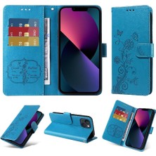 Mays Home1 IPhone 14 Için Flip Case Artı Kart Yuvaları Deri Flip Çiçek (Yurt Dışından)