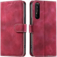 Mays Home1 Sony Xperia 1 Iıı Bilek Kayışı Için Flip Case Kickstand Cüzdan Kart Yuvaları Pu (Yurt Dışından)