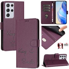 Mays Home1 Samsung Galaxy S21 Ultra 5g Kart Tutucu Cüzdan Pu Deri Flıp Case (Yurt Dışından)