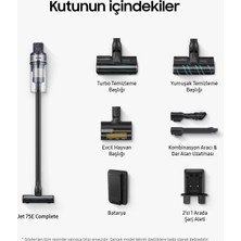 Samsung VS20B75ACR5/TR Jet 75E Şarjlı Dikey Süpürge, 200W Emiş Gücü, Dijital Invertör Motor